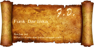 Funk Darinka névjegykártya